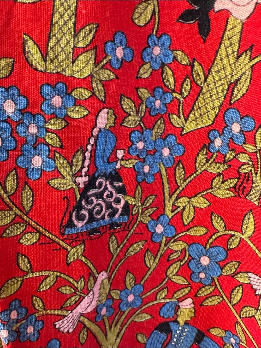 Rare 1970's Black Label Gunne Sax Prairie Dress With Novelty Ram Print / Small - Picture 7 of 15